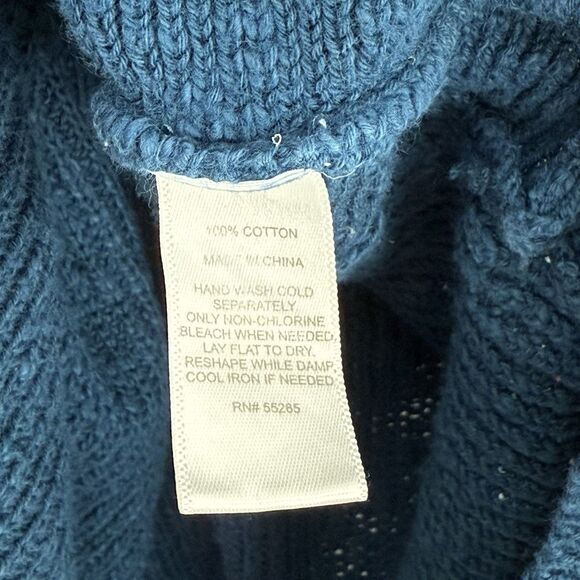 Express Women’s Size SP Blue Half Zip Knit Sweater - Picture 10 of 16